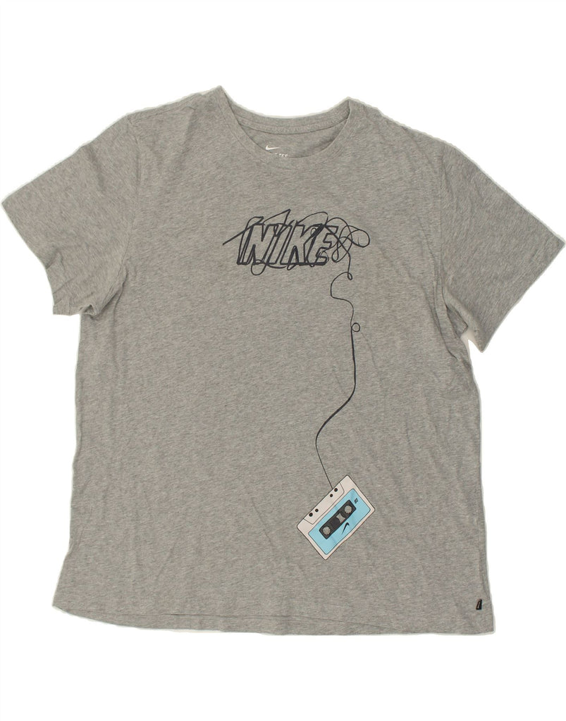 NIKE Mens Graphic T-Shirt Top XL Grey Cotton | Vintage Nike | Thrift | Second-Hand Nike | Used Clothing | Messina Hembry 