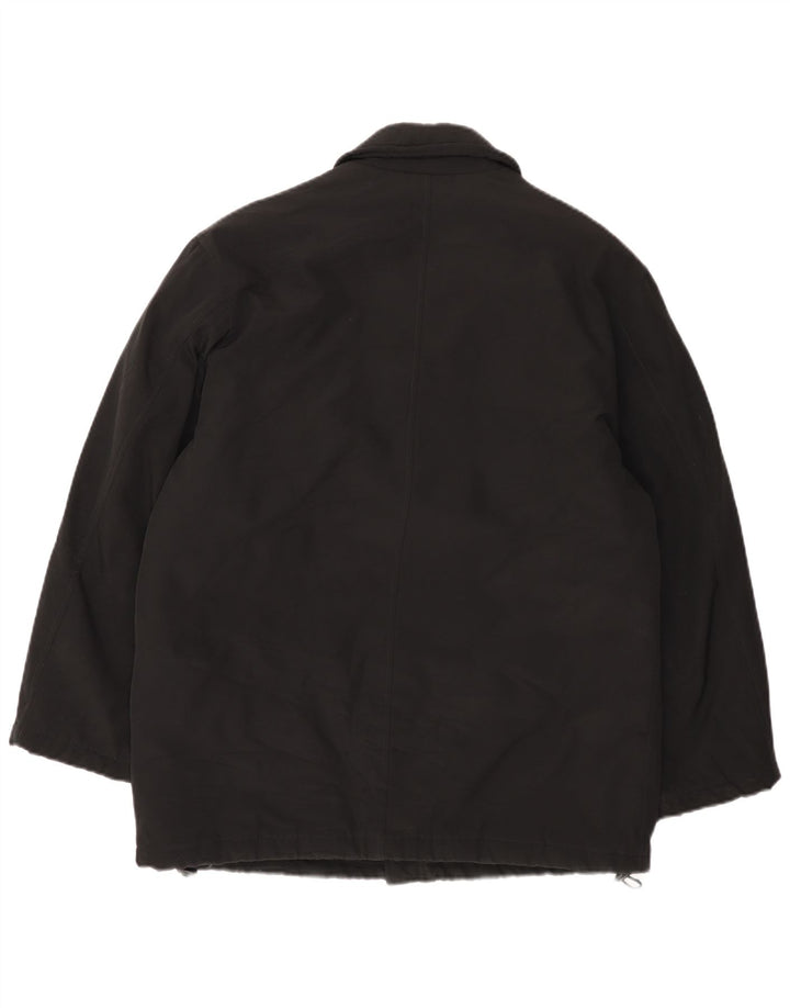 Blue Side Mens Loose Fit Utility Jacket UK 36 Small Black Polyester