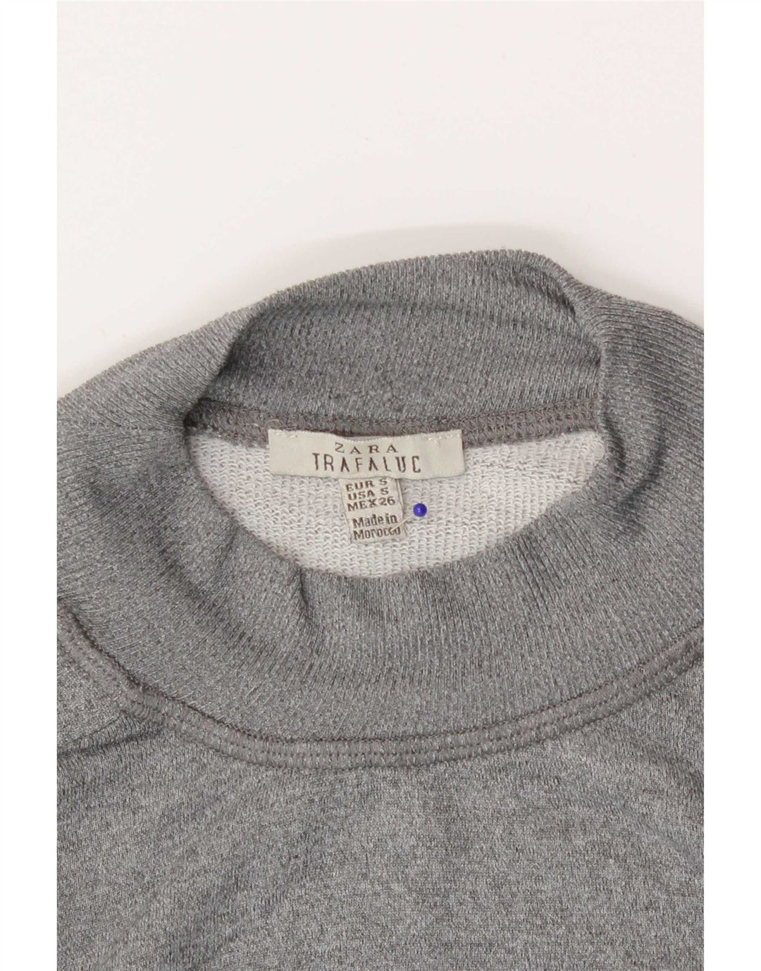 Zara Womens Graphic Oversized Sweatshirt Jumper UK 10 Small Grey