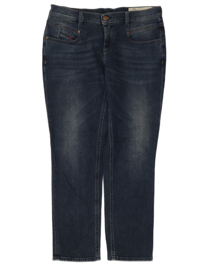 Diesel Womens Belthy-Ankle Regular Slim Straight Jeans W27 L27 Blue Cotton