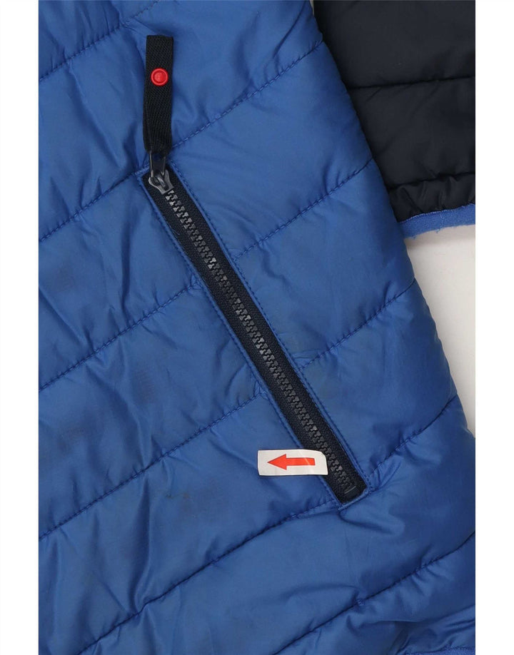 Jack Wolfskin Boys Hooded Padded Jacket 13-14 Years Blue Polyester