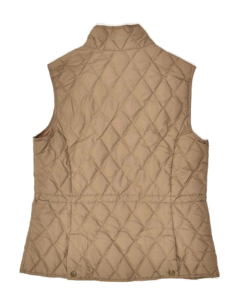 EDDIE BAUER Womens Quilted Gilet UK 8 Small Beige Polyester | Vintage Eddie Bauer | Thrift | Second-Hand Eddie Bauer | Used Clothing | Messina Hembry 