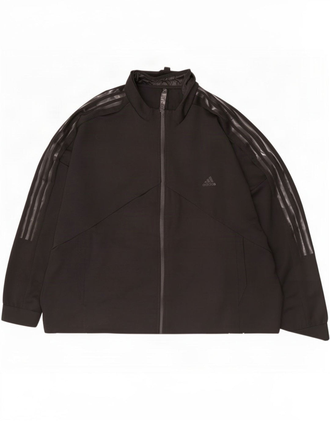 Adidas Mens Graphic Tracksuit Top Jacket 2XL Black Polyester