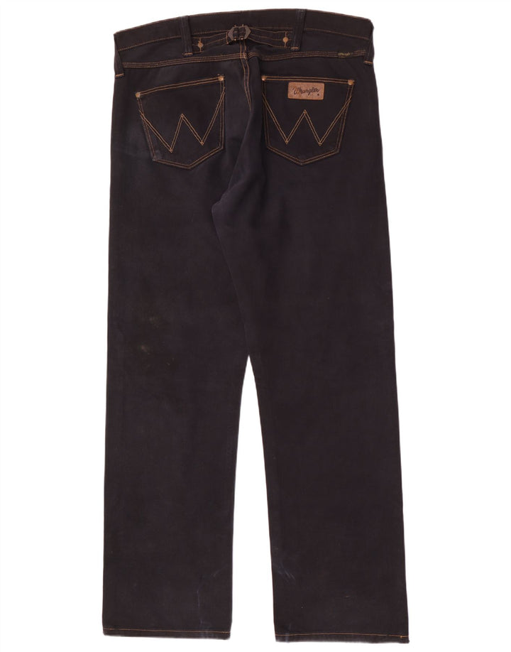 Wrangler Mens Casey Straight Jeans W36 L34 Black Cotton
