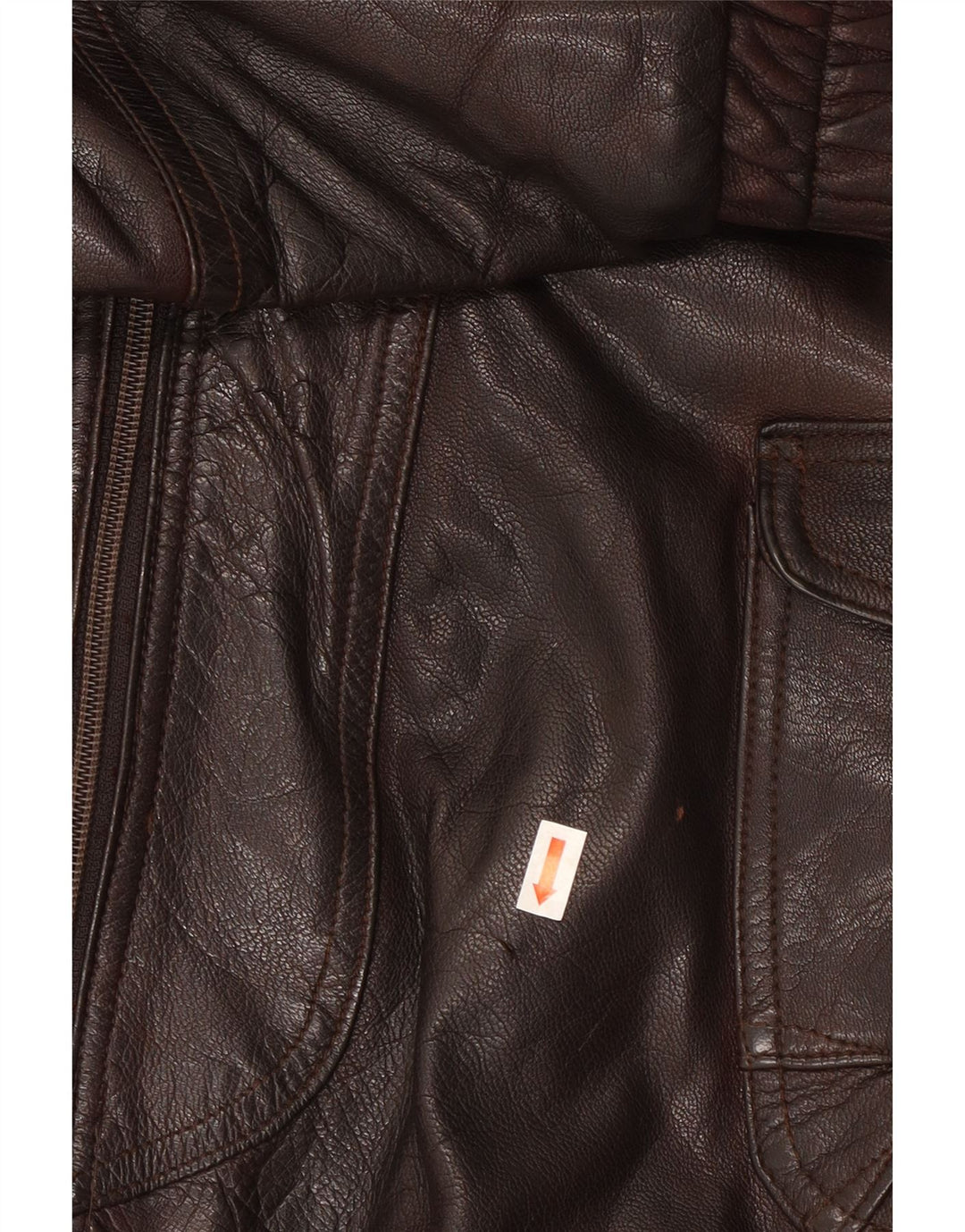 Milan Mens Leather Jacket UK 40 Large Brown