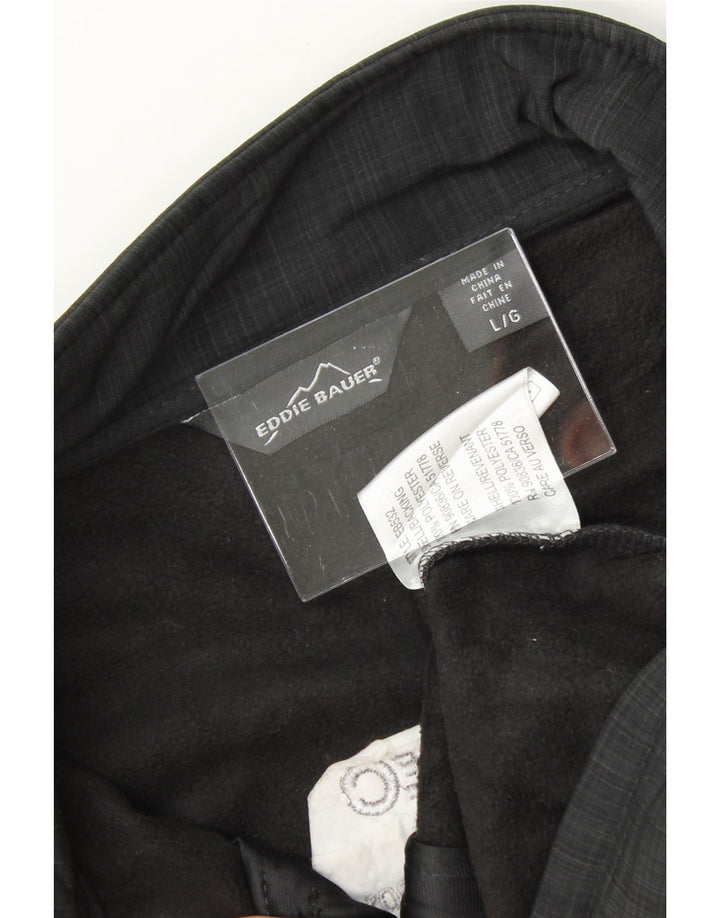 EDDIE BAUER Mens Tracksuit Top Jacket Large Black Polyester Vintage Eddie Bauer and Second-Hand Eddie Bauer from Messina Hembry 
