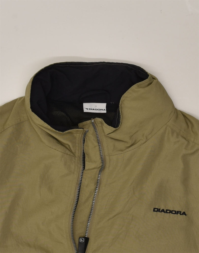 DIADORA Mens Rain Jacket UK 42 XL Beige Polyester | Vintage Diadora | Thrift | Second-Hand Diadora | Used Clothing | Messina Hembry 