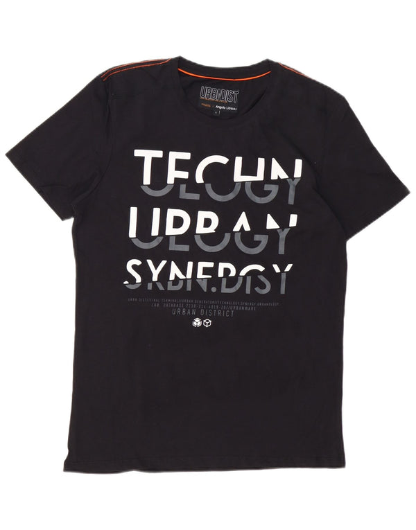 ANGELO LITRICO Mens Graphic T-Shirt Top Small Black Cotton