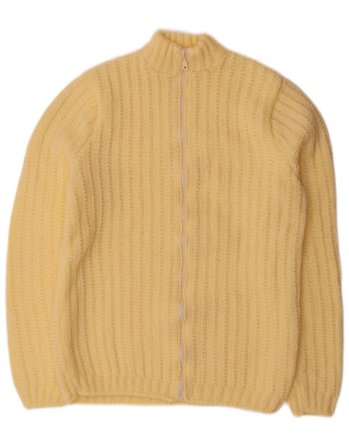 Vintage Womens Cardigan Sweater UK 12 Medium Yellow