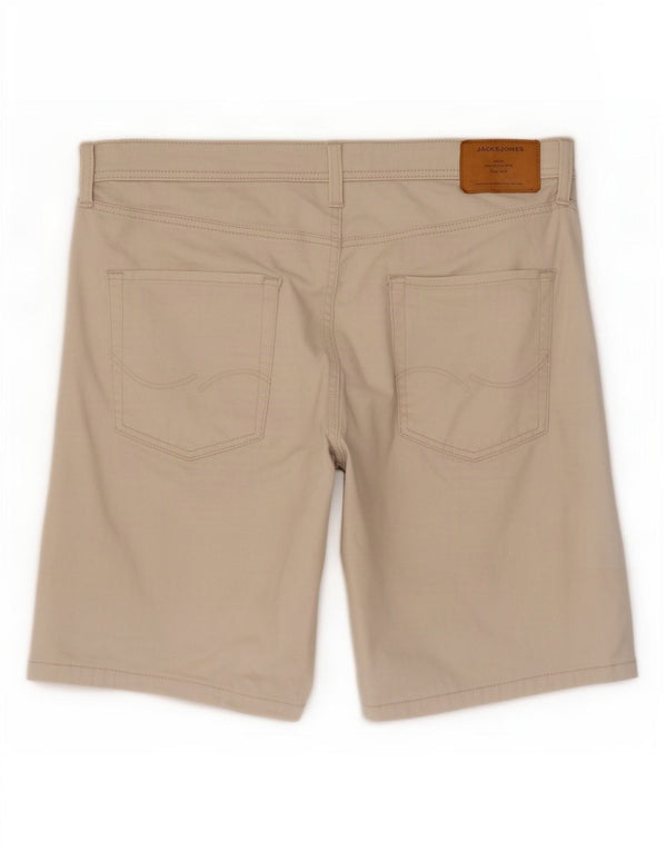 Jack & Jones Mens Casual Shorts XL W38 Beige Cotton