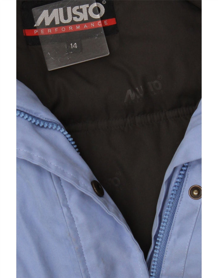 Musto Womens Padded Jacket UK 14 Large Blue Polyester