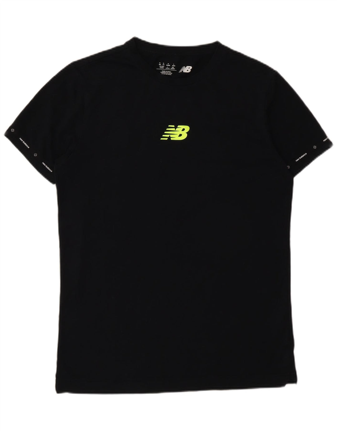 New Balance Mens Graphic T-Shirt Top Medium Black Cotton
