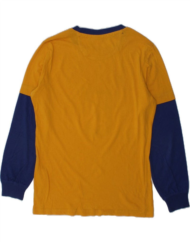 CHAMPION Boys Graphic Top Long Sleeve 9-10 Years Medium Yellow Colourblock | Vintage Champion | Thrift | Second-Hand Champion | Used Clothing | Messina Hembry 