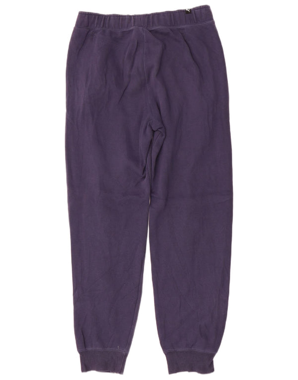 Puma Mens Graphic Tracksuit Trousers Joggers Medium Navy Blue Cotton