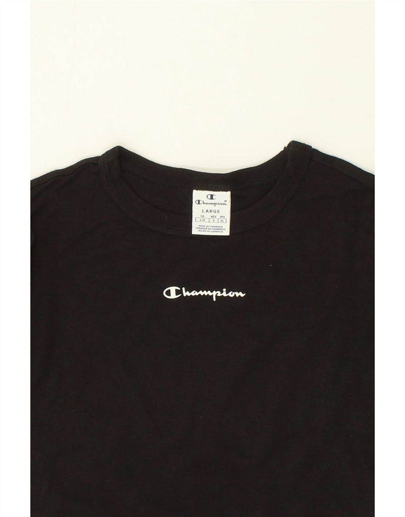 CHAMPION Boys Graphic T-Shirt Top 11-12 Years large Black Cotton | Vintage Champion | Thrift | Second-Hand Champion | Used Clothing | Messina Hembry 