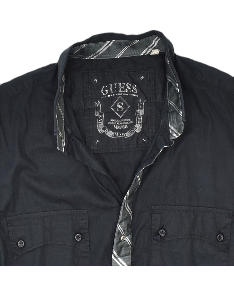 GUESS Mens Shirt Small Black Cotton | Vintage | Thrift | Second-Hand | Used Clothing | Messina Hembry 