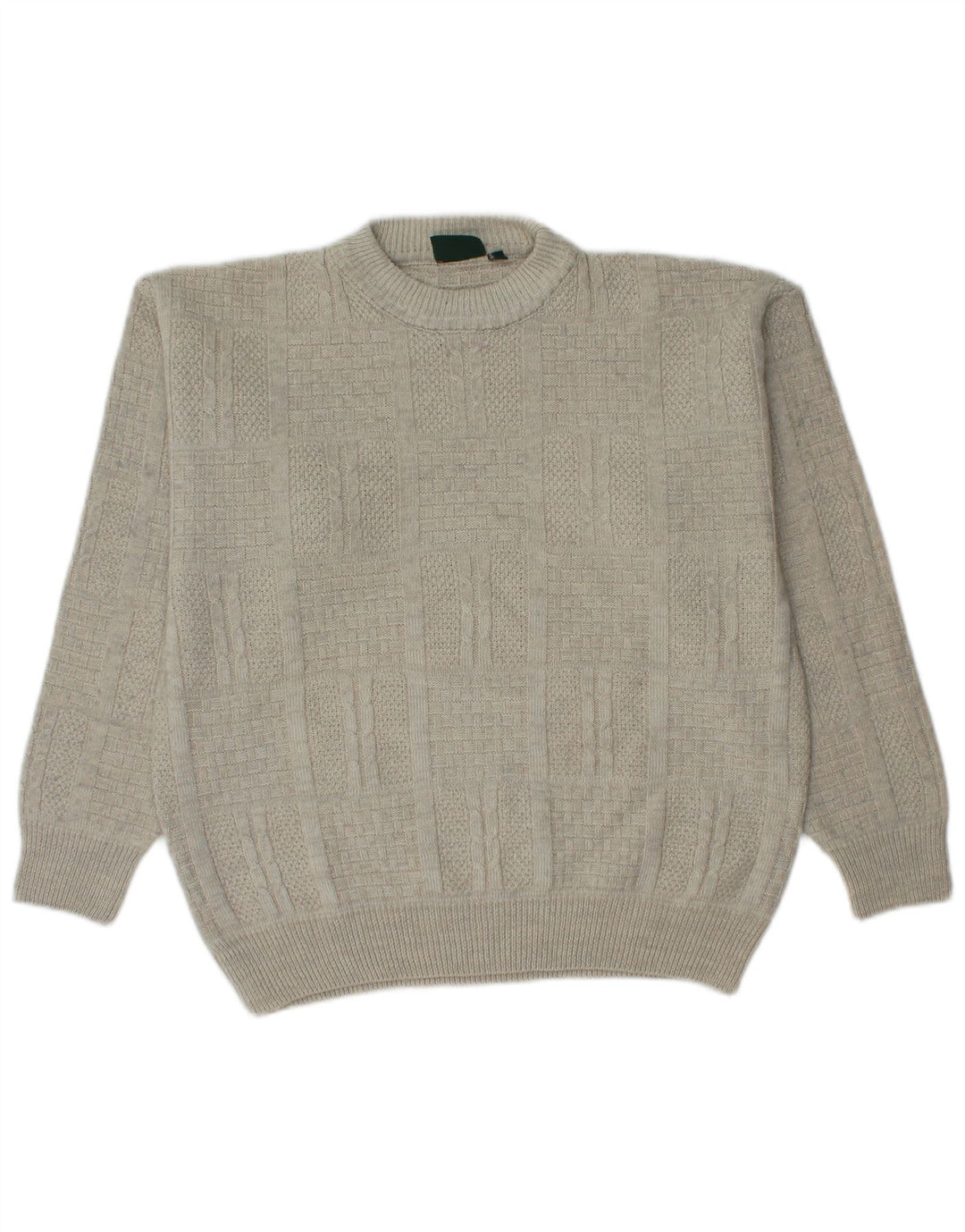CASUALLAND Mens Crew Neck Jumper Sweater Small Grey Acrylic