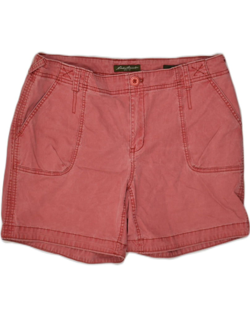 EDDIE BAUER Womens Mercer Fit Chino Shorts US 12 Large W36  Red Cotton | Vintage Eddie Bauer | Thrift | Second-Hand Eddie Bauer | Used Clothing | Messina Hembry 