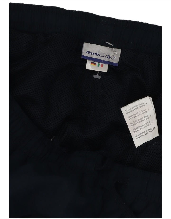 Reebok Mens Graphic Capri Tracksuit Trousers XL Navy Blue Polyester