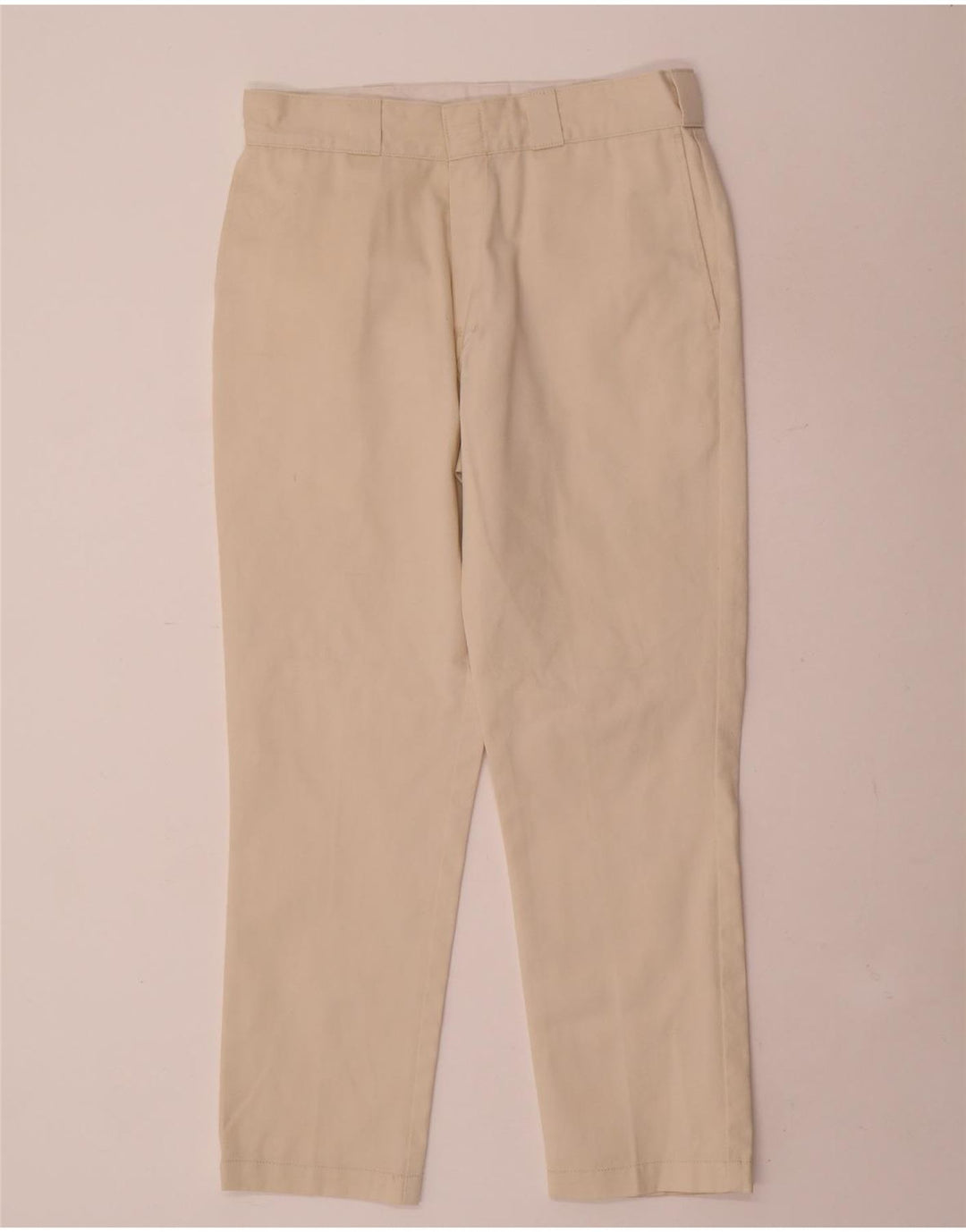 Dickies Mens Straight Chino Trousers W32 L28 Beige Polyester