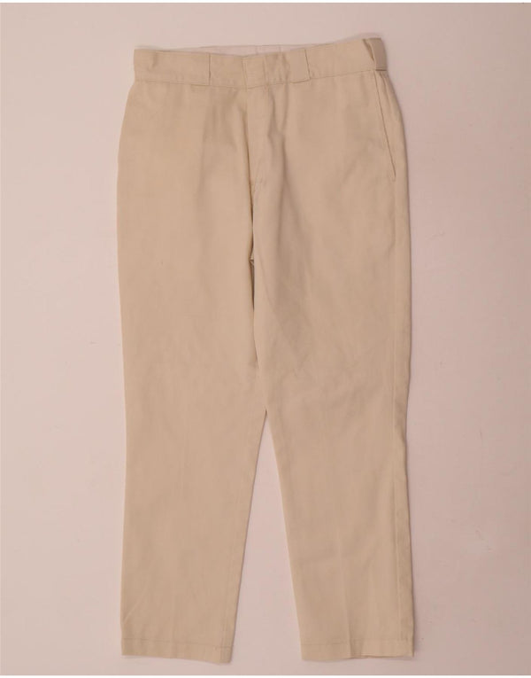 Dickies Mens Straight Chino Trousers W32 L28 Beige Polyester