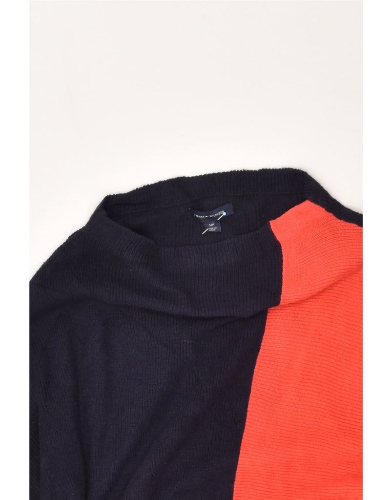 TOMMY HILFIGER Womens Boat Neck Jumper Sweater UK 10 Small Navy Blue | Vintage Tommy Hilfiger | Thrift | Second-Hand Tommy Hilfiger | Used Clothing | Messina Hembry 