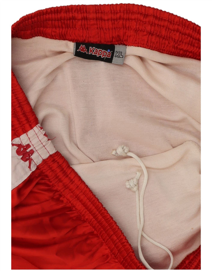 Kappa Mens Graphic Sport Shorts XL  Red Colourblock Polyester