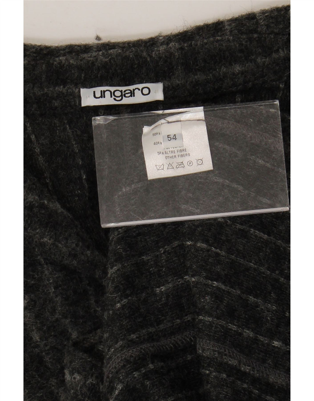 Ungaro Mens 3 Button Blazer Jacket IT 54 2XL Grey Striped Wool