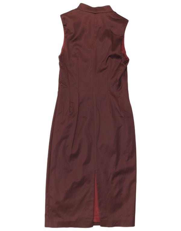 Coast Womens Sleeveless Bodycon Dress UK 12 Medium Burgundy Acetate