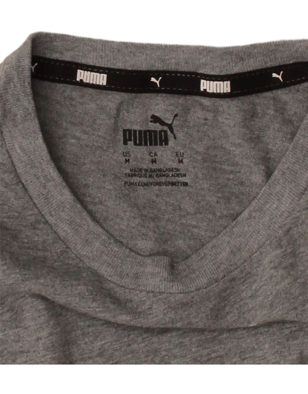 PUMA Mens Graphic T-Shirt Top Medium Grey Vintage Puma and Second-Hand Puma from Messina Hembry 