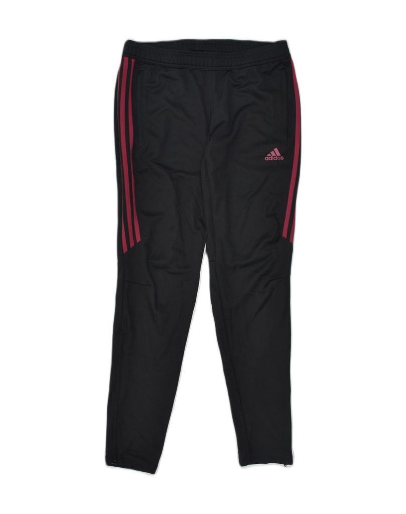 ADIDAS Womens Tracksuit Trousers UK 12-14 Medium Black Polyester | Vintage Adidas | Thrift | Second-Hand Adidas | Used Clothing | Messina Hembry 