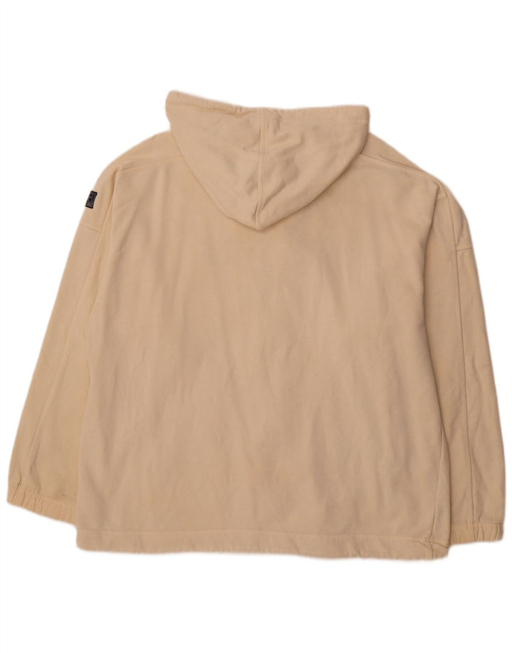 RUSSELL ATHLETIC Mens Zip Hoodie Sweater Large Beige Cotton