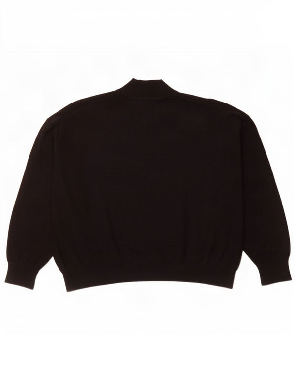 Zara Womens Oversized Turtle Neck Jumper Sweater UK 16 Large Black
