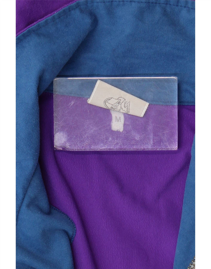 Greenstone Park Mens Zip Neck Sweatshirt Jumper Medium Purple Colourblock