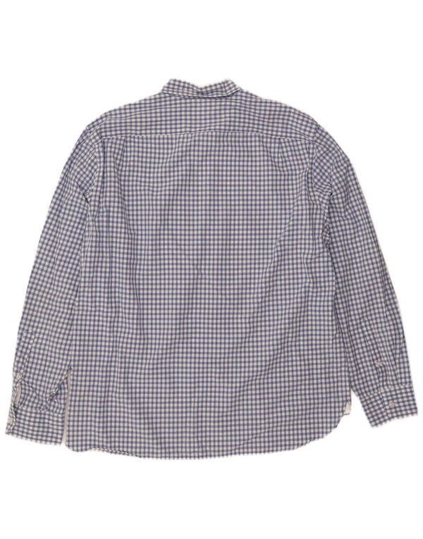 J. CREW Mens Shirt XL Blue Check Cotton