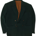 Nazareno Gabrielli Mens Double Breasted Blazer Jacket IT 52 XL Green Wool