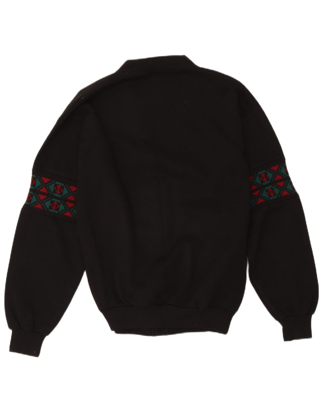 Sporting Club Mens Cardigan Sweater Large Black Geometric