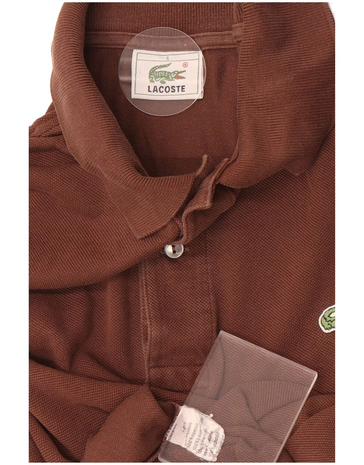 Lacoste Mens Polo Shirt Size 5 Large Brown Cotton