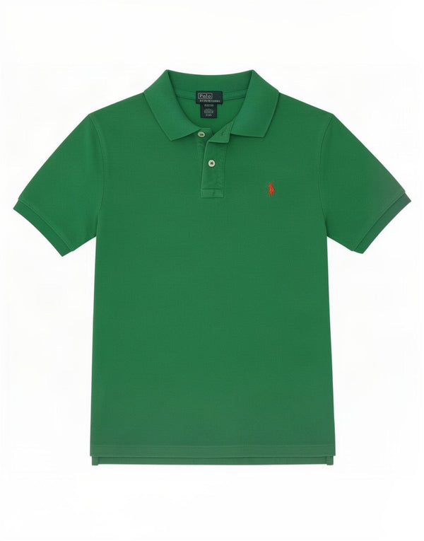 Polo Ralph Lauren Boys Polo Shirt 10-11 Years Medium Green Cotton