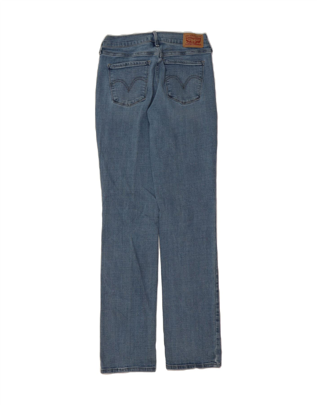 LEVI'S Womens 505 Straight Jeans US 4 Small W27 L34 Blue Cotton