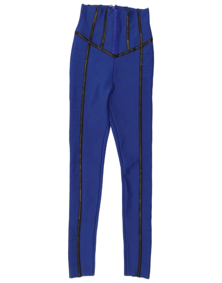KAREN MILLEN Womens Leggings UK 6 XS  Blue Polyester