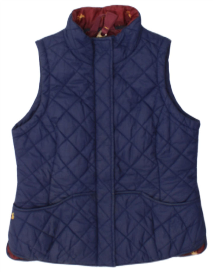Tom Joule Womens Quilted Gilet UK 14 Large Navy Blue Polyamide