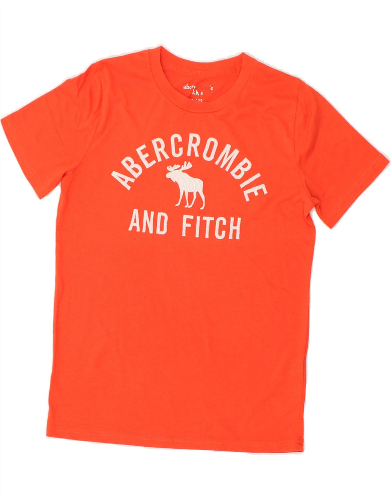 ABERCROMBIE & FITCH Boys Graphic T-Shirt Top 11-12 Years Orange Cotton | Vintage Abercrombie & Fitch | Thrift | Second-Hand Abercrombie & Fitch | Used Clothing | Messina Hembry 