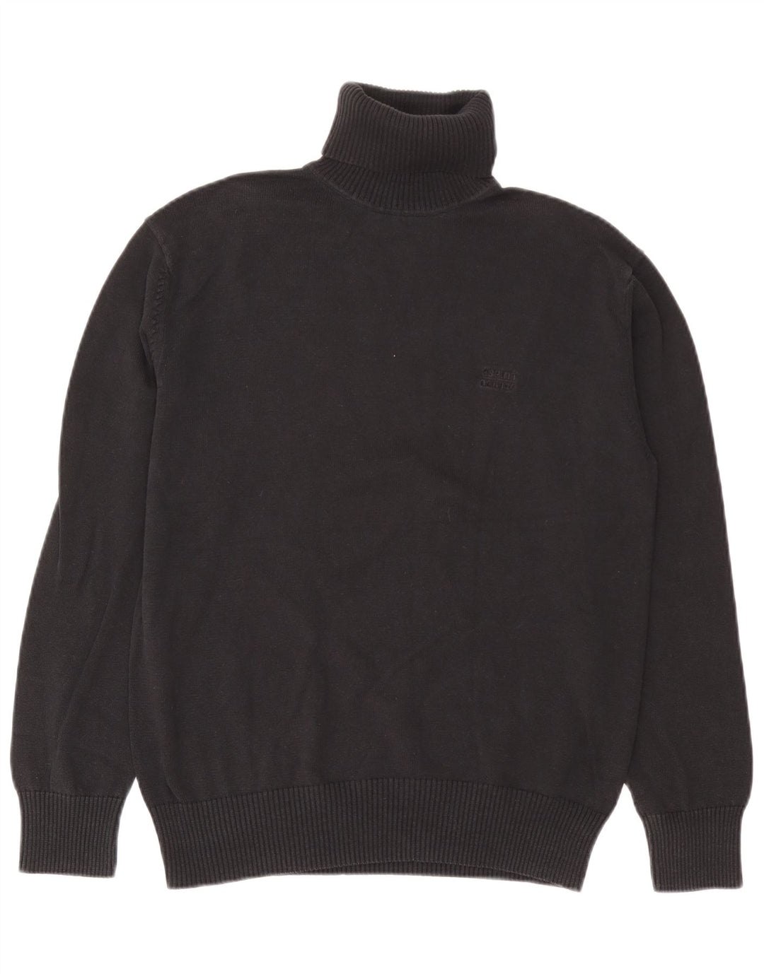 Esprit Mens Roll Neck Jumper Sweater Medium Grey Cotton