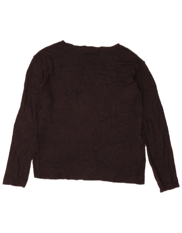 Zara Womens Boat Neck Jumper Sweater UK 10 Small Black Viscose