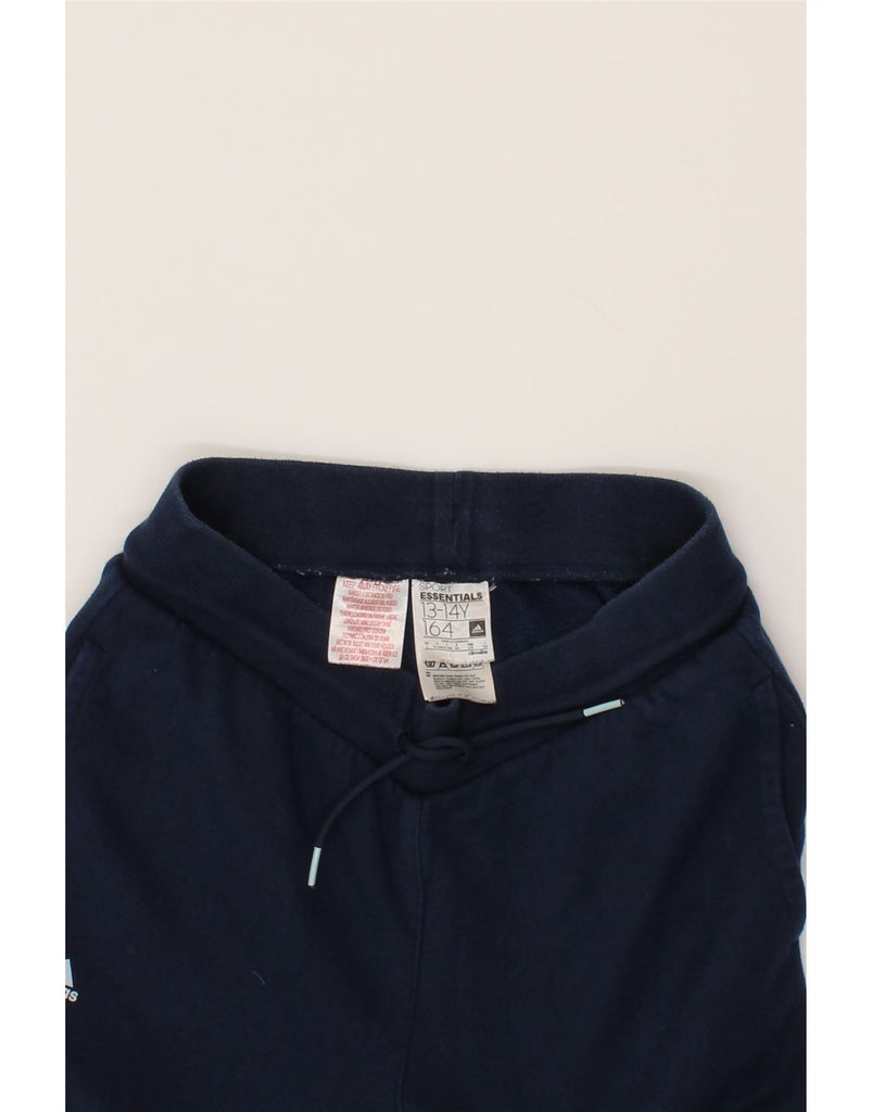 ADIDAS Boys Graphic Tracksuit Trousers Joggers 13-14 Years Navy Blue Vintage Adidas and Second-Hand Adidas from Messina Hembry 