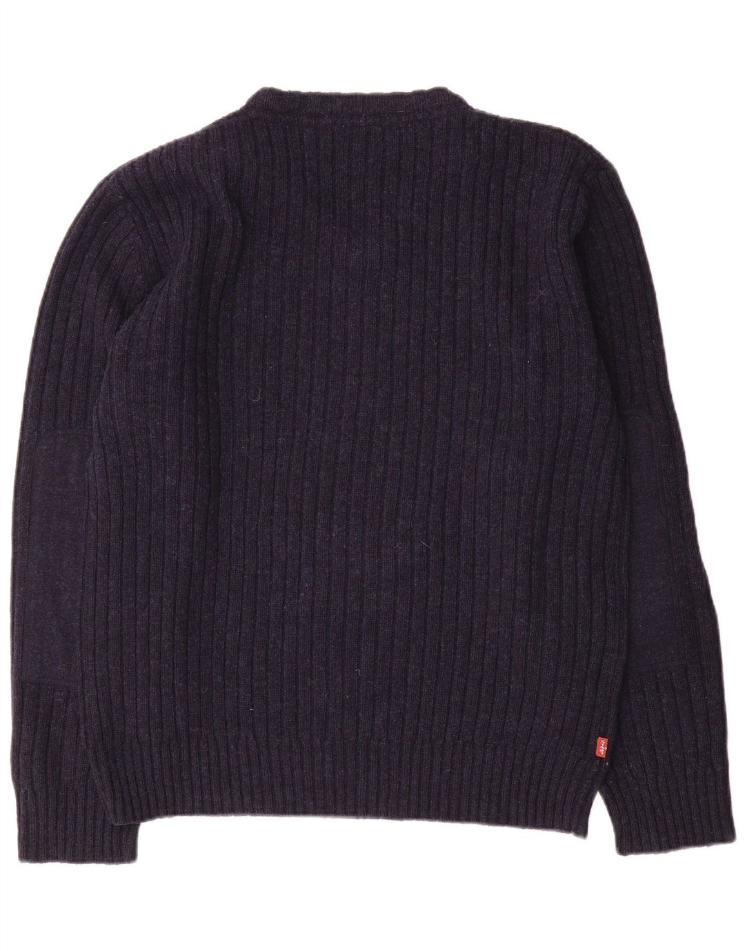 Levi's Mens V-Neck Jumper Sweater Large Navy Blue Wool