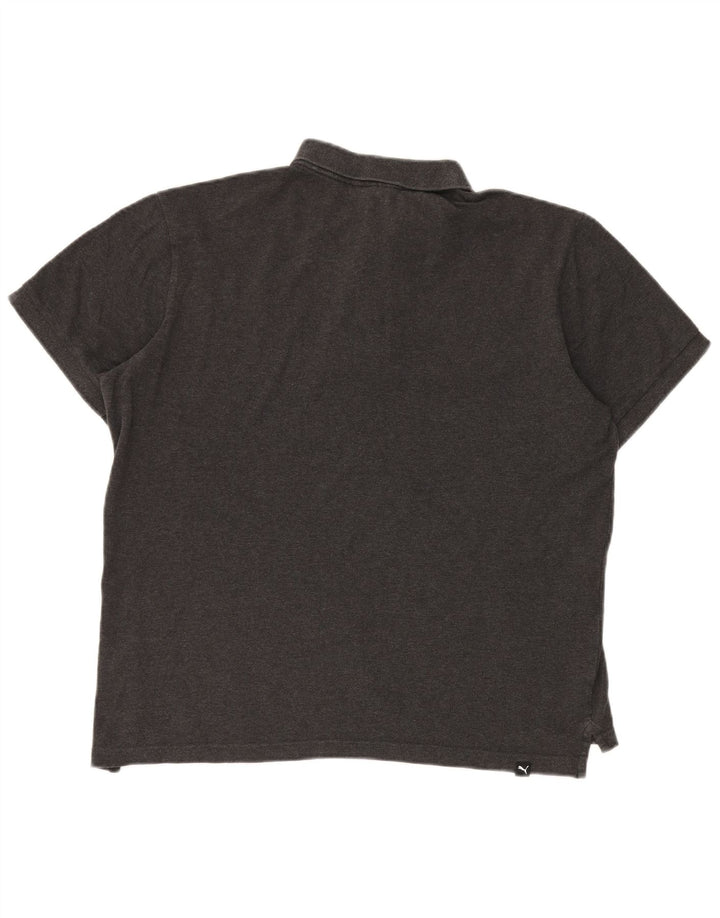 Puma Mens Polo Shirt Large Grey Cotton