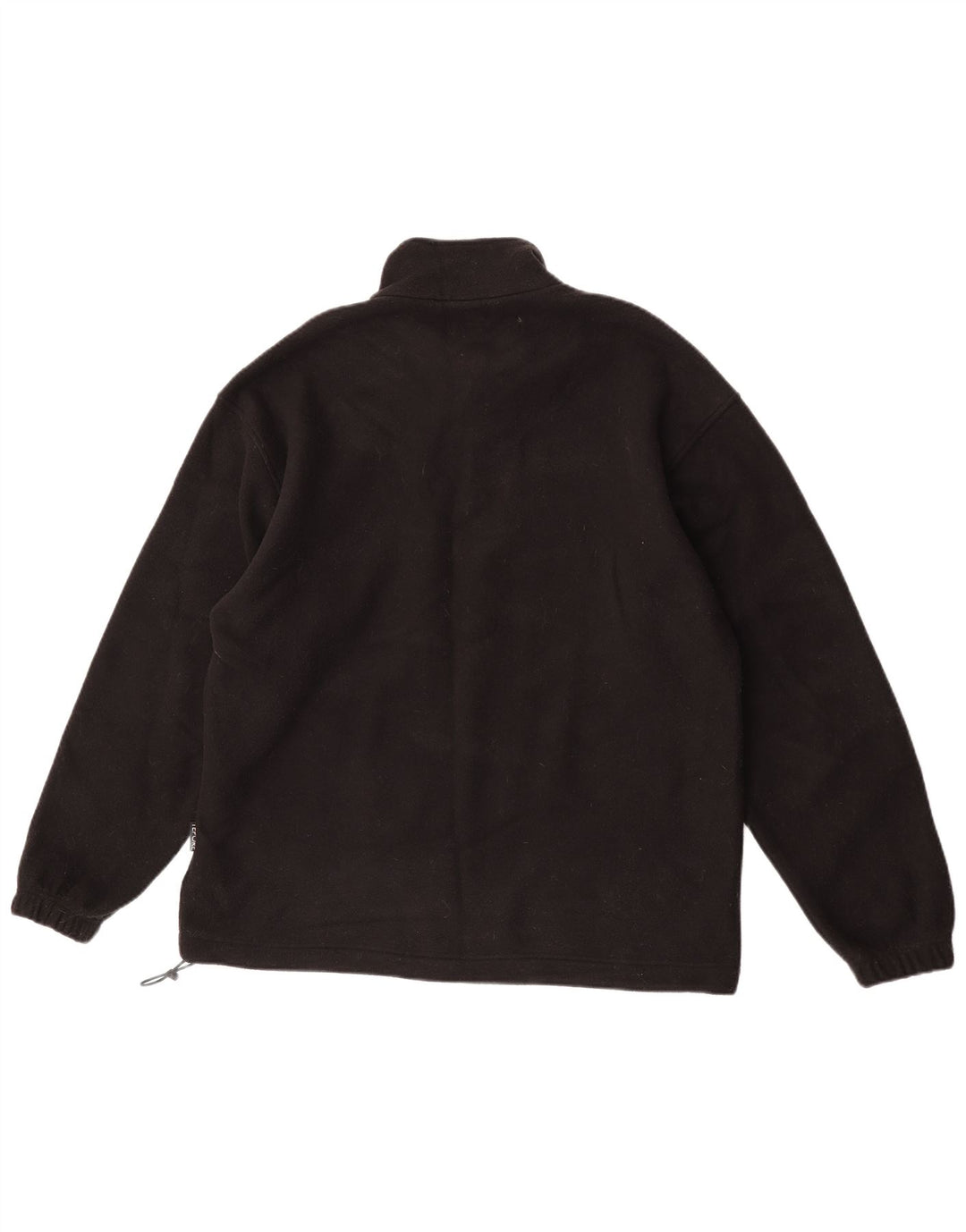 Sergio Tacchini Mens Zip Neck Fleece Jumper Large Black Polyester