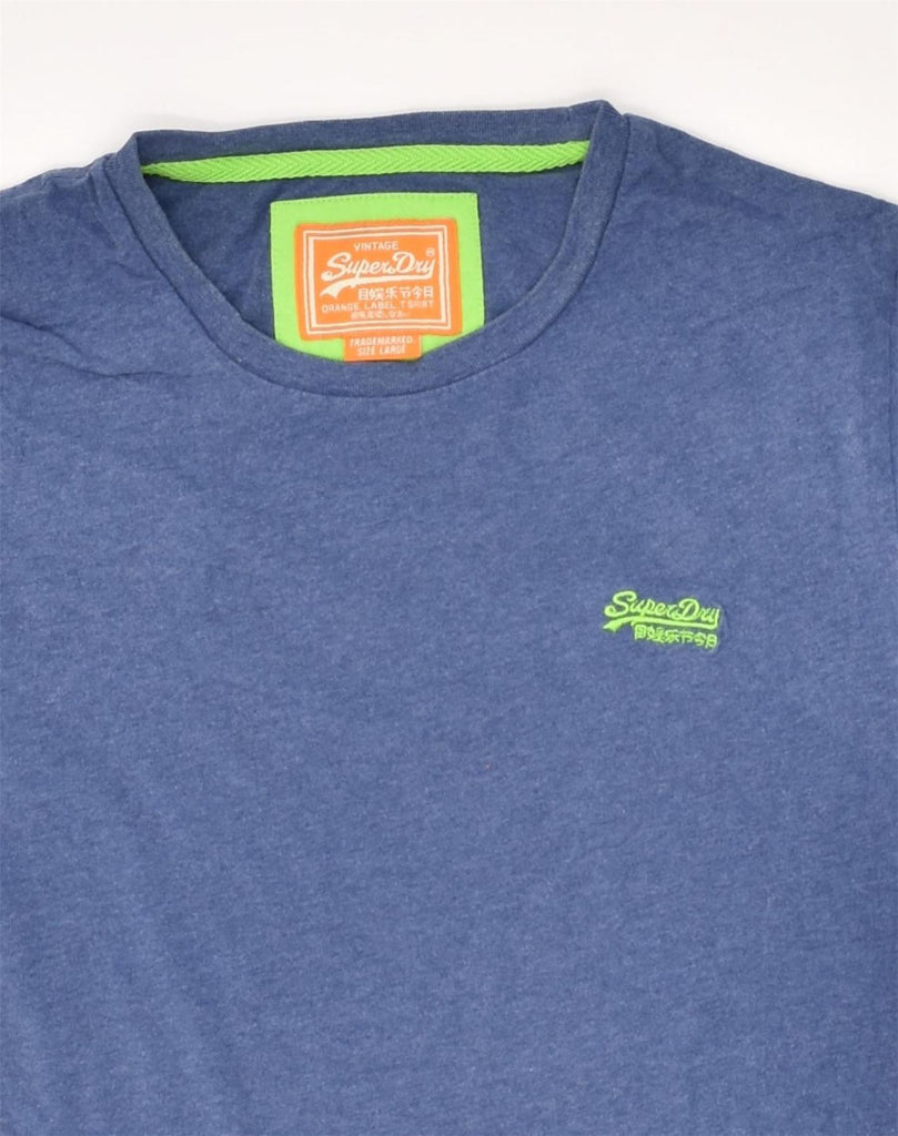 SUPERDRY Mens T-Shirt Top Large Navy Blue Cotton | Vintage Superdry | Thrift | Second-Hand Superdry | Used Clothing | Messina Hembry 